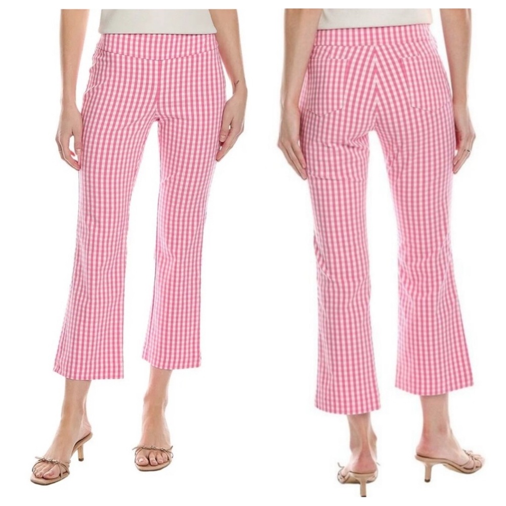 J McLaughlin Ivy Pant in Pink Gingham | 12 NWT